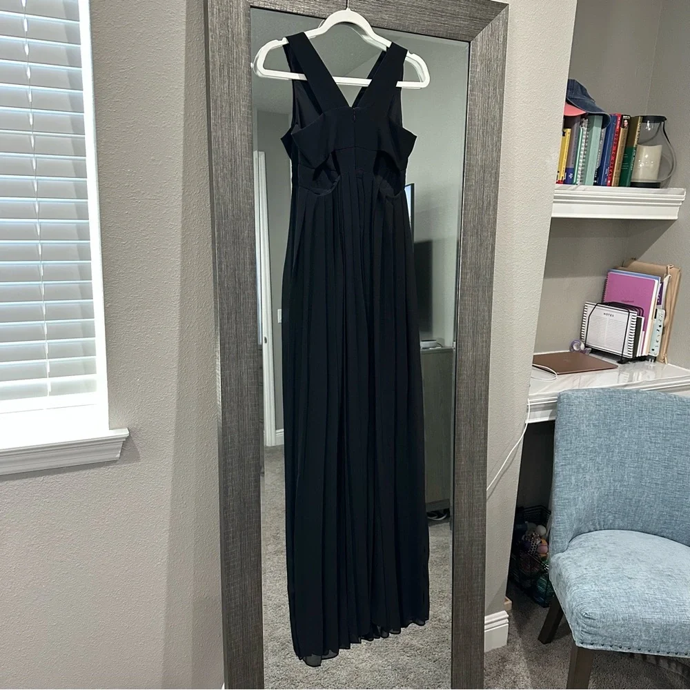 BCBGeneration Black Elegant Pleated Evening Gown Maxi Full Length Size 0 - Picture 7 of 13